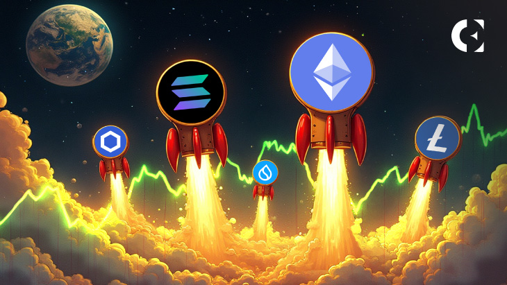 顶级山寨币涨幅榜：ETH、SOL、LINK、SUI和LTC领涨市场