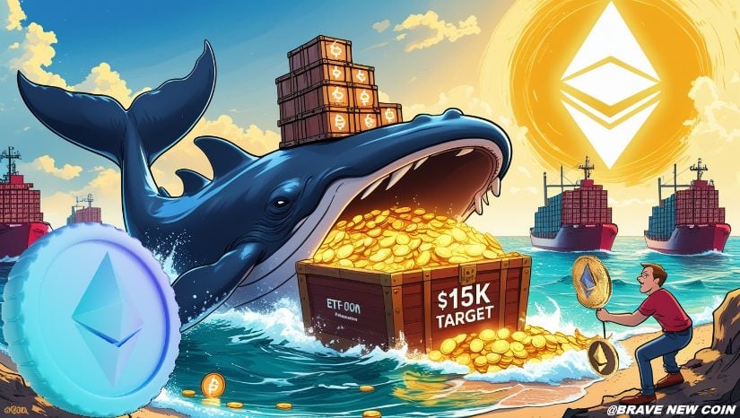 以太坊（ETH）价格预测：以太坊巨鲸助推看涨势头，目标价位瞄准1.5万美元
