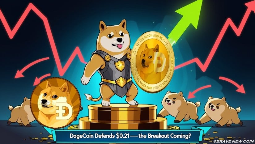 狗狗币（DOGE）价格预测：多头坚守0.21美元支撑位——DOGE能否突破关键阻力通道？