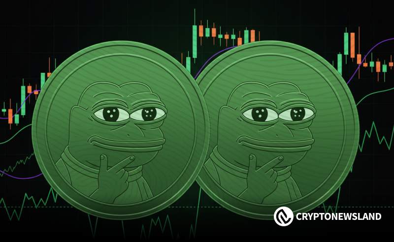 PEPE 价格跌至0.00000185美元 头肩形态破位预警