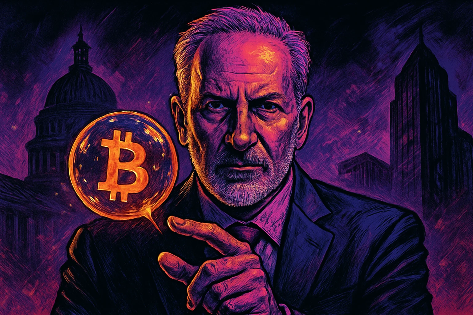 Peter Schiff：比特币彻底泡沫化「暴涨是华尔街操纵」，黄金才是真正避风港